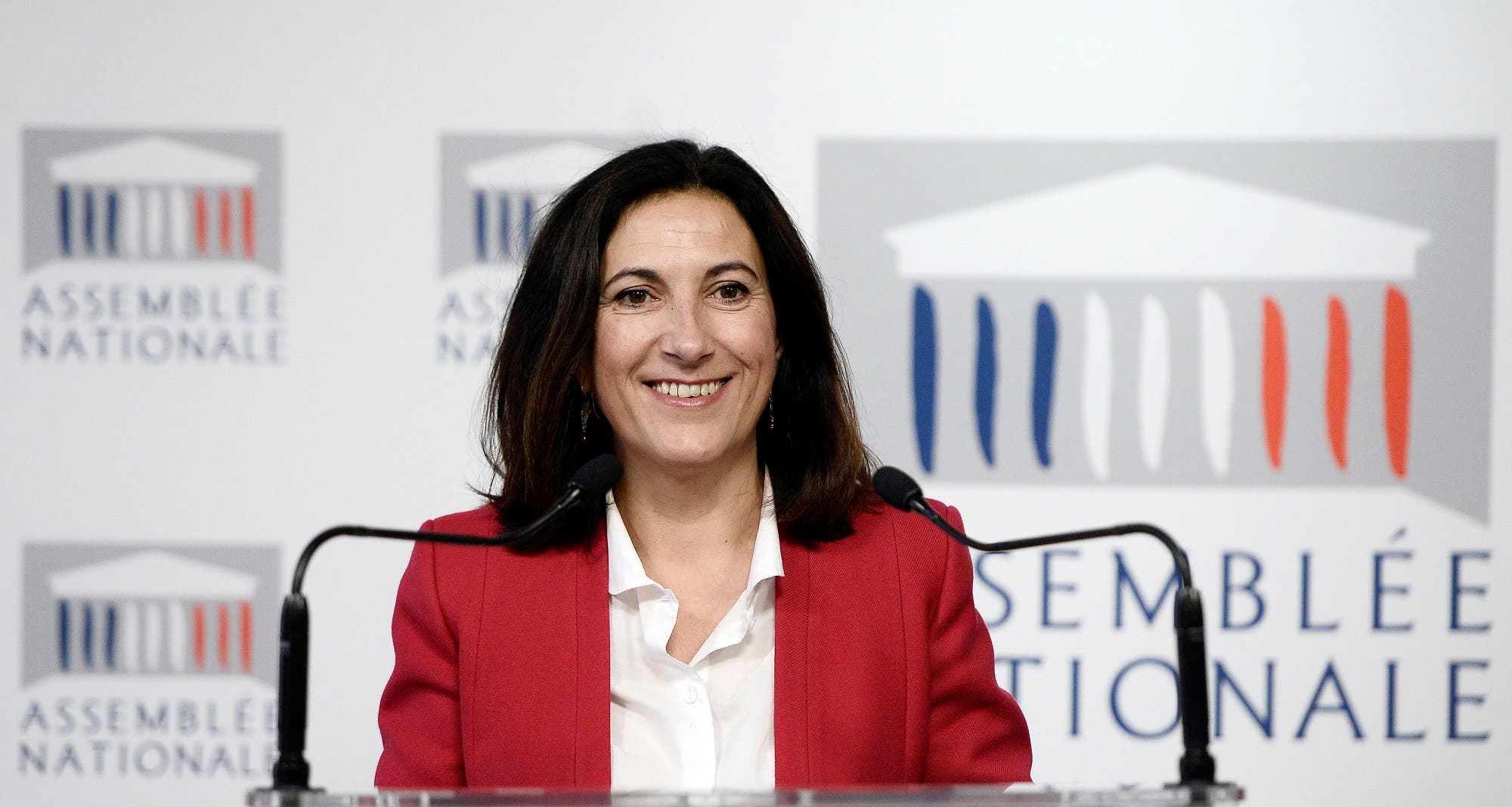 French Socialist Party (PS) Member of Parliament and rapporteur of a bill relating to the right of asylum Sandrine Mazetier gives a press conference on November 26, 2014 in Paris. (AFP)