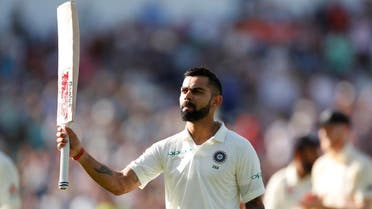 Virat Kohli salutes the fans as he walks off the pitch after losing his wicket in the first innings of the first Test at Edgbaston, Birmingham, against England. (Reuters)