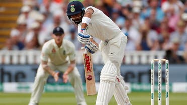 India’s Virat Kohli in action during the second innings of the first Test at Edgbaston, Birmingham, on August 3, 2018. (Reuters)