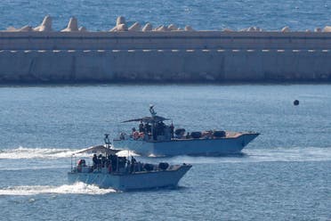 Israeli navy ships. (AFP)