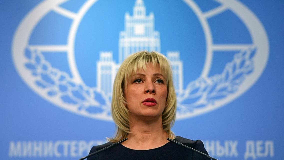 Russian Foreign Ministry spokeswoman Maria Zakharova speaks to the media in Moscow on March 29, 2018. (AFP)