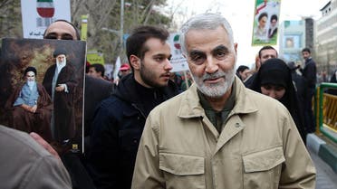 Commander of Iran's Quds Force, Qassem Soleimani attends an annual rally commemorating the anniversary of the 1979 Islamic revolution, in Tehran, Iran. (File photo: AP)