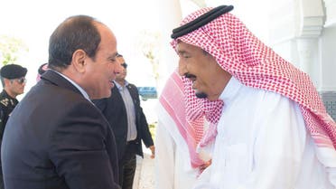 Saudi king salman and sisi. (SPA)a
