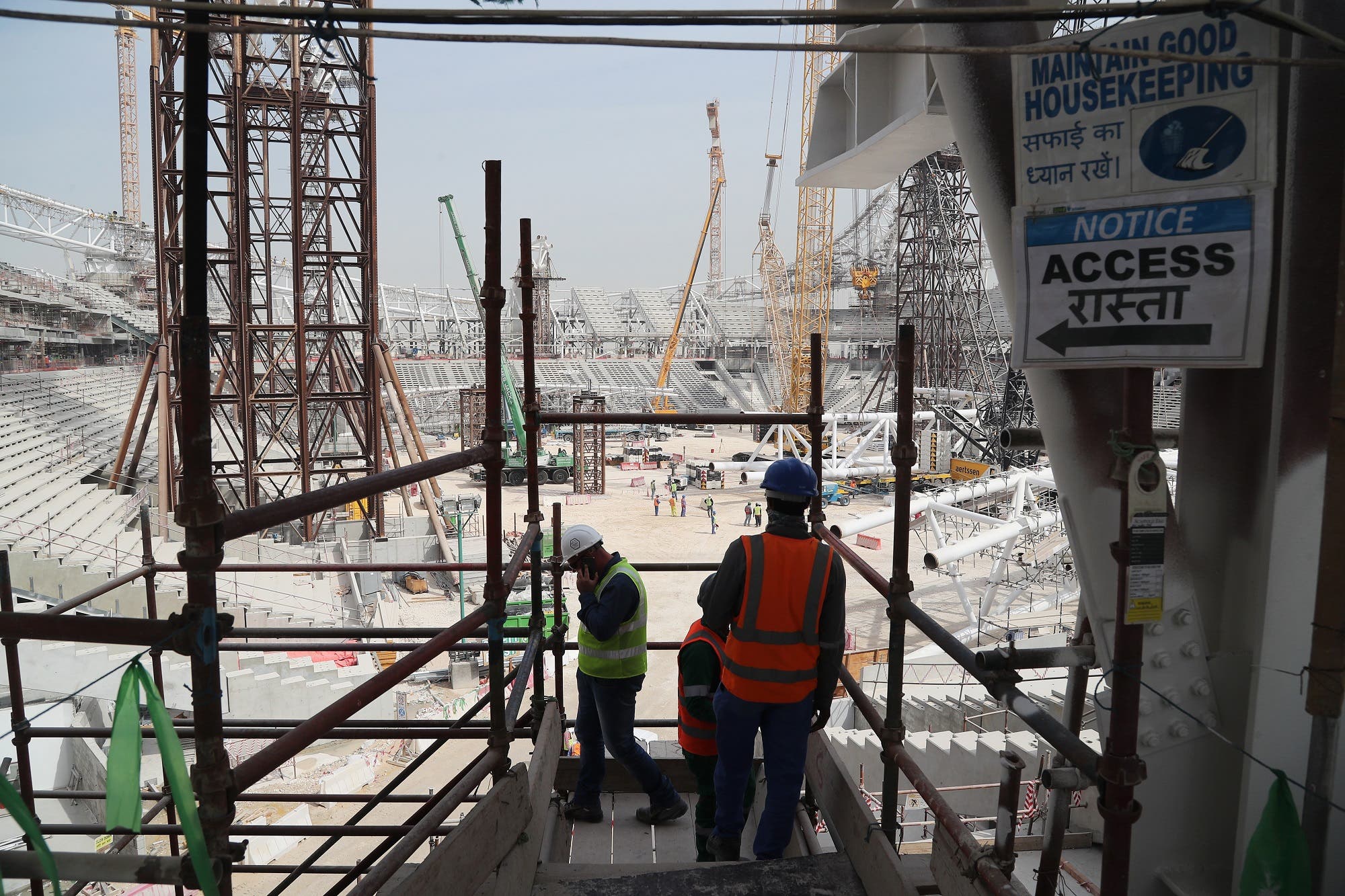 Qatar world cup 2022 workers. (AFP)
