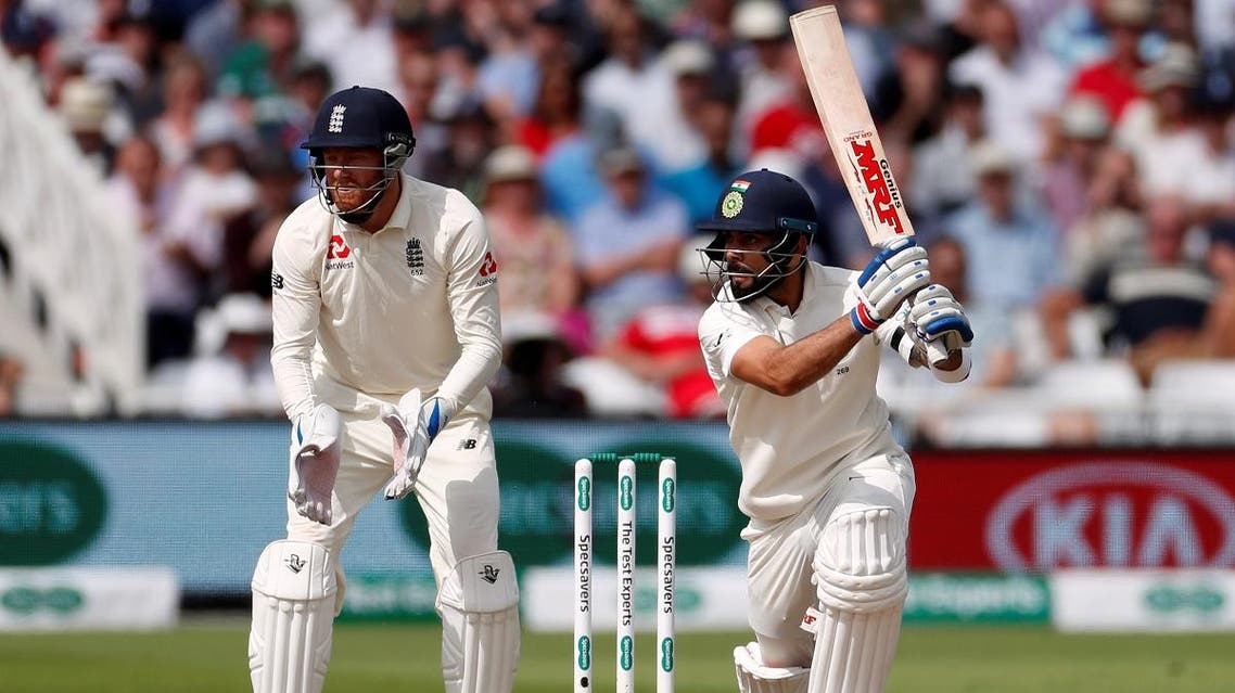 India’s Virat Kohli in action against England in the Third Test at Trent Bridge, Nottingham, Britain, on August 18, 2018. (Reuters)