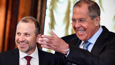 FMs Bassil and Lavrov in Moscow (AFP)