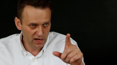 Russian opposition leader Alexei Navalny speaks during an interview with Reuters in Moscow, Russia, July 12, 2017. (Reuters)