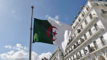 The Algerian flag is seen at half mast in the capital Algiers on April 12, 2018. (File photo: AFP)
