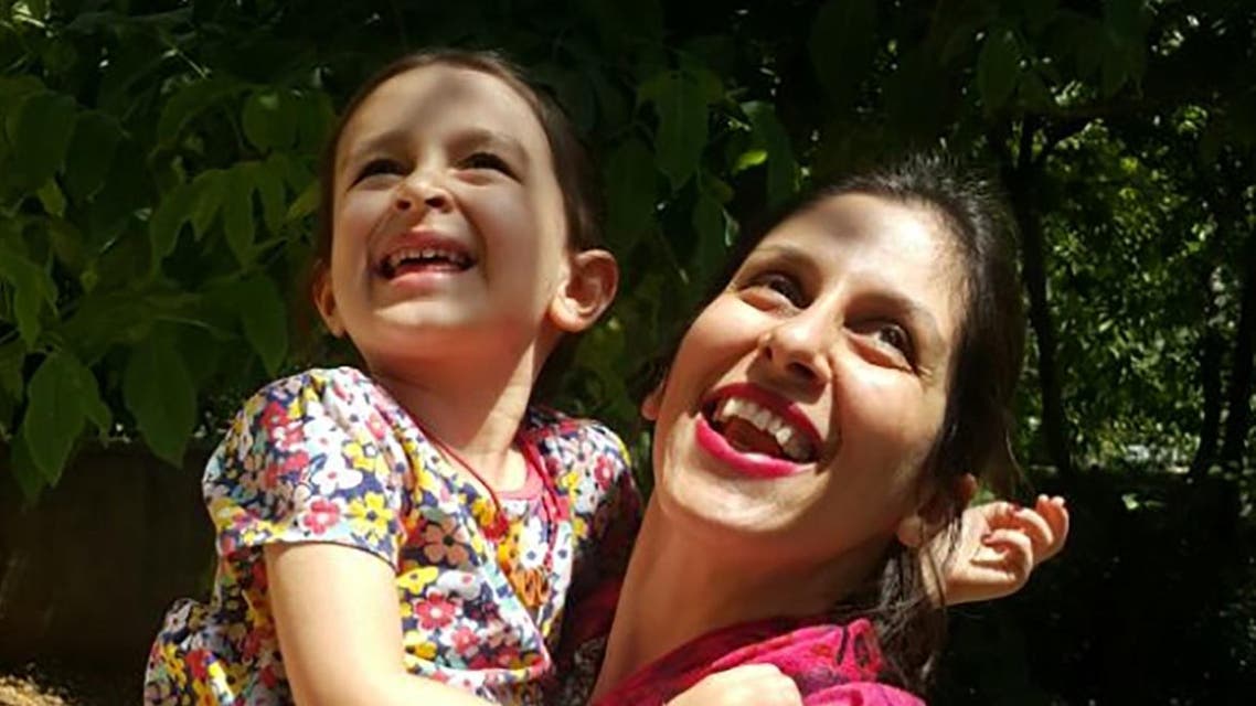  Nazanin Zaghari-Ratcliffe (R) embracing her daughter Gabriella in Damavand, Iran following her release from prison for three days. (Reuters)