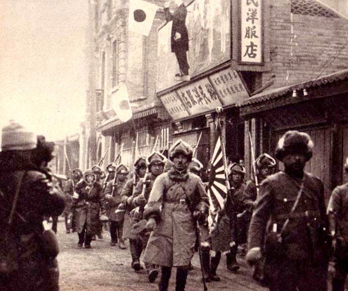 صورة للجيش الياباني عقب تدخله بمنشوريا