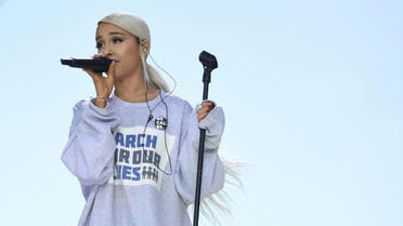 Singer Ariana Grande performs during the March for Our Lives Rally in Washington, DC. (AFP)