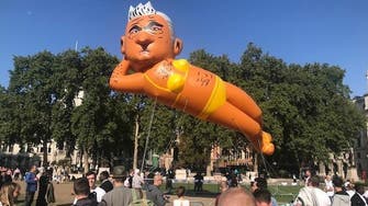 IN PICTURES: Huge bikini-clad giant balloon of London mayor flies above city