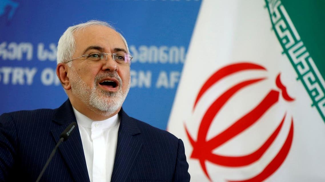 Iranian Foreign Minister Zarif speaks to media in Tbilisi. (Reuters)