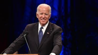 Joe Biden speaks during the memorial service for the late US Senator John McCain in Phoenix, Arizona, on August 30, 2018. (AFP)