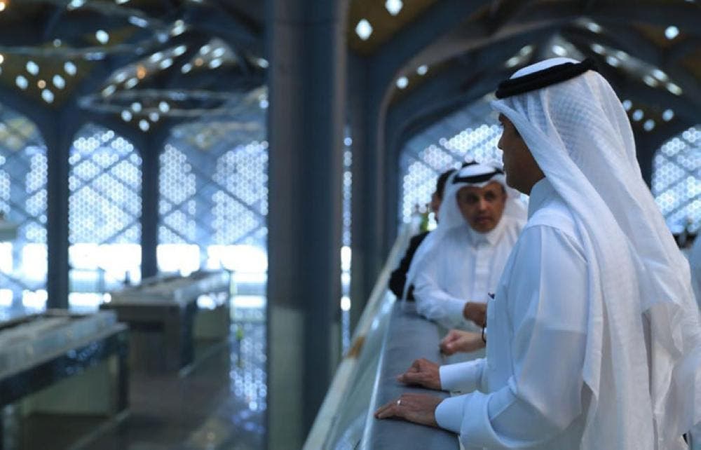 Saudi Minister of Transport travelled traveled on board the train between the Makkah and Jeddah. (SPA)