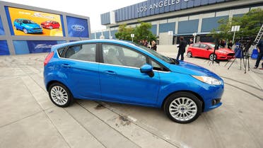Ford’s new Fiesta ST hatchback vehicle is displayed at the Los Angeles Auto show in on November 28, 2012. (File photo: AFP)