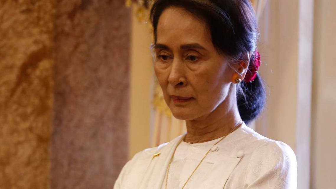 Ο εκλεγόμενος ηγέτης της Μιανμάρ Aung San Suu Kyi (AFP)