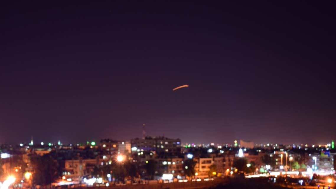 A handout picture released by the official Syrian Arab News Agency (SANA) on September 15, 2018, reportedly shows Syrian air defence batteries responding to what the Syrian state media said were Israeli missiles targeting Damascus international airport. An Israeli missile attack targeted the Syrian capital's airport today, activating air defences which shot down a number of the projectiles, state news agency SANA reported.