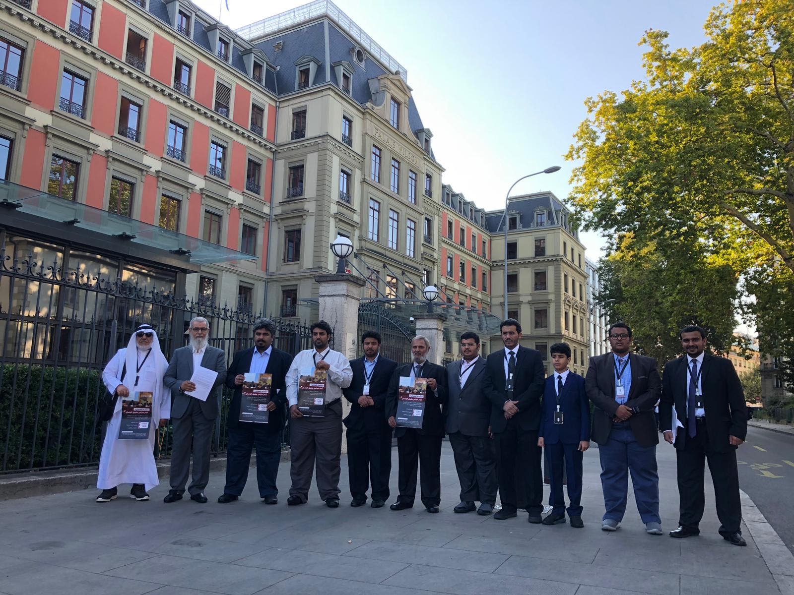 Al-Ghufran clan stage protest in Geneva against Qatar regime discrimination
