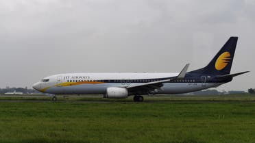 A Jet Airways plane at Indira Gandhi International Airport in New Delhi on September 10, 2018. (File photo: AFP)