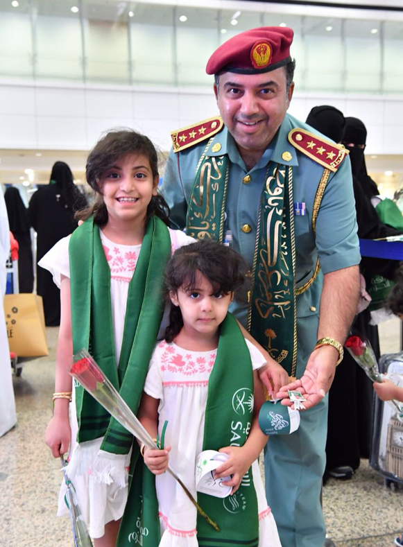 UAE celebrating Saudi national day at dubai airport. (GDRFA via Twitter)