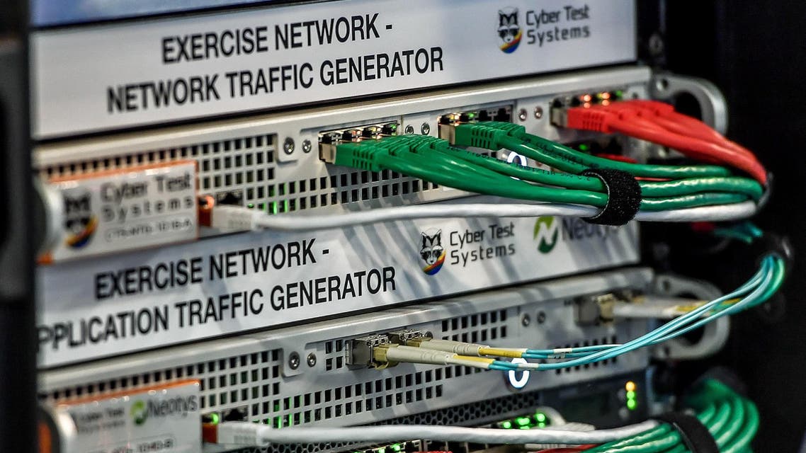 Servers specialized in cyber security during the 10th International Cybersecurity Forum in Lille on January 23, 2018. (AFP)