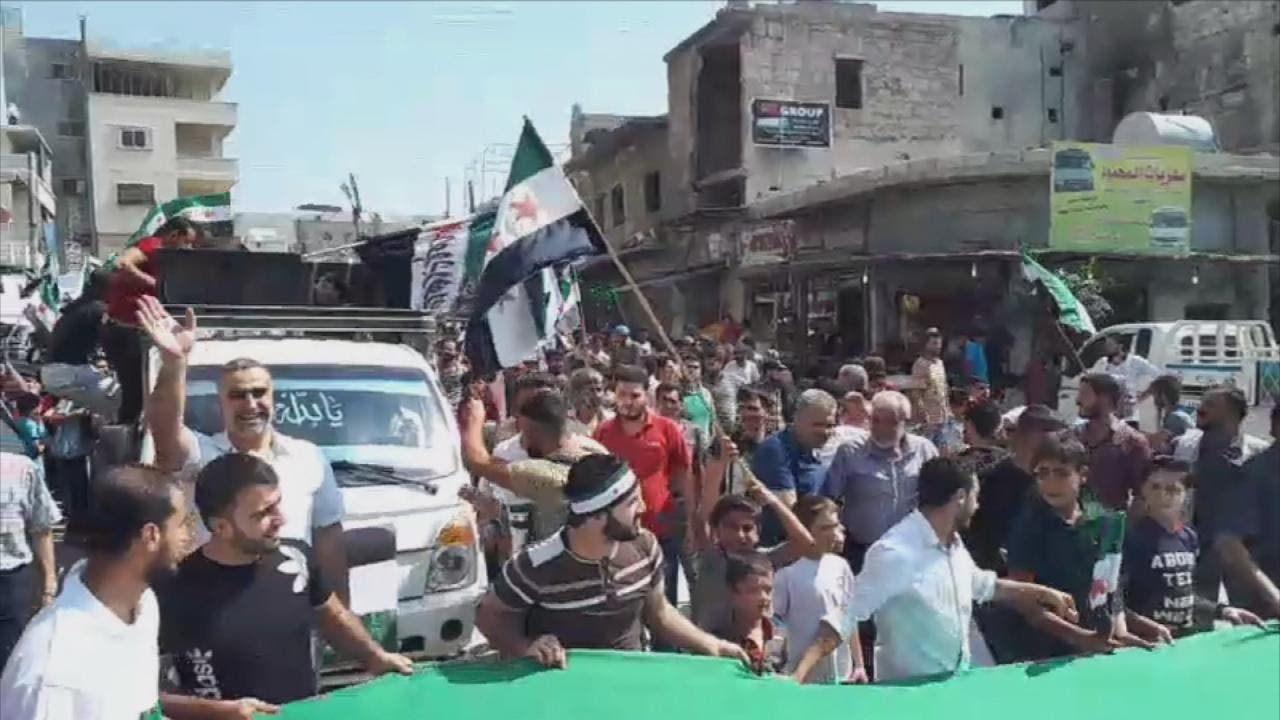 من مظاهرات إدلب المطالبة برحيل الأسد