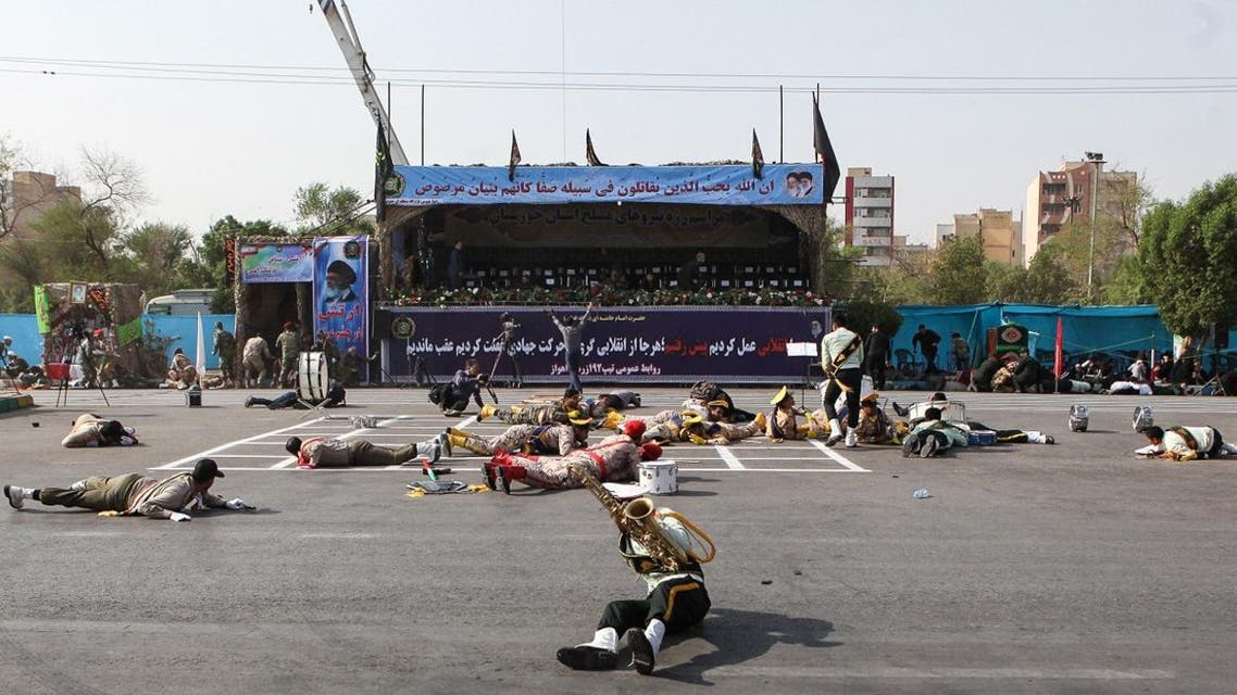 Iran military parade attackin Ahwaz (AFP)