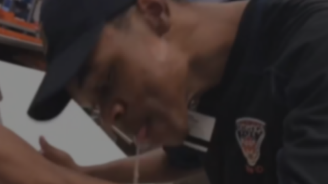 The video appeared on Instagram over the weekend and shows someone spitting on the pizza. (Instagram)