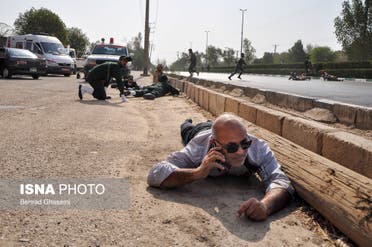 A general view during military parade attack in Ahwaz on September 22, 2018. (ISNA, Reuters)