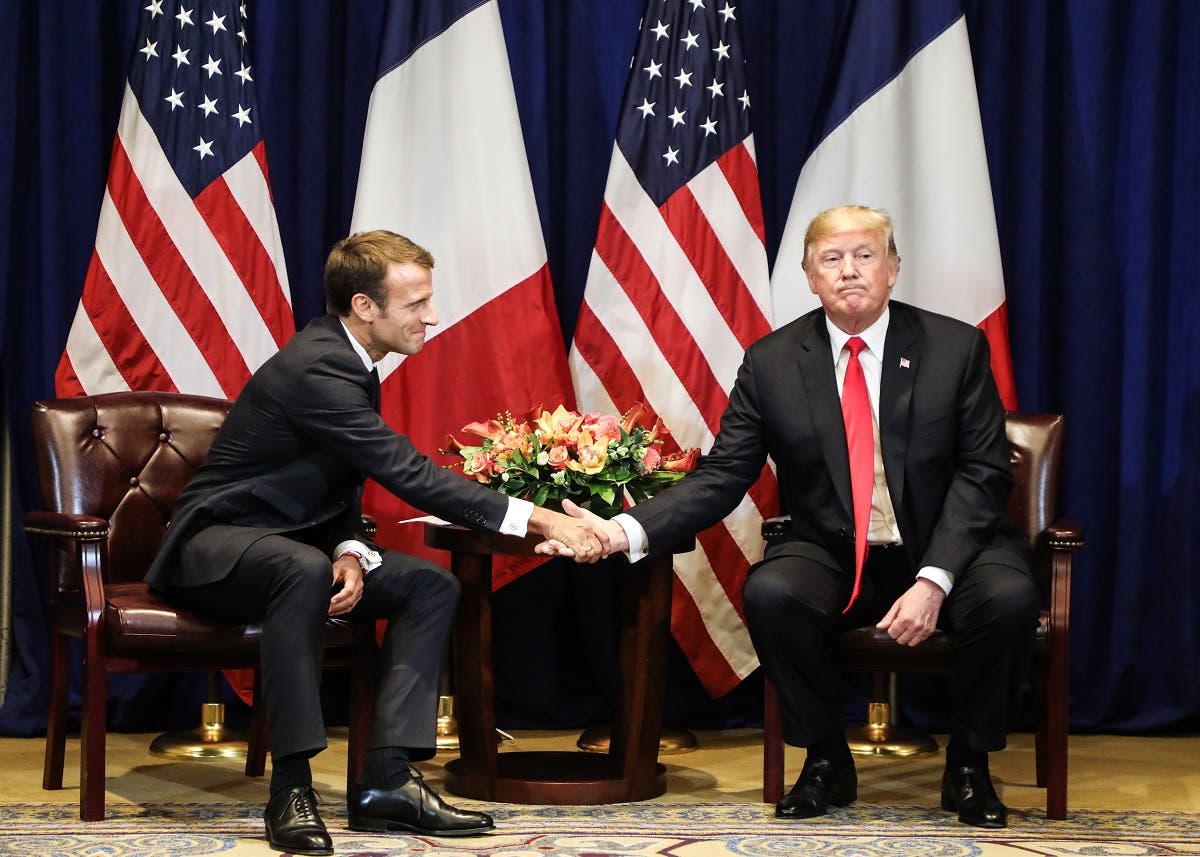 Trump and Macron United Nations (AFP)