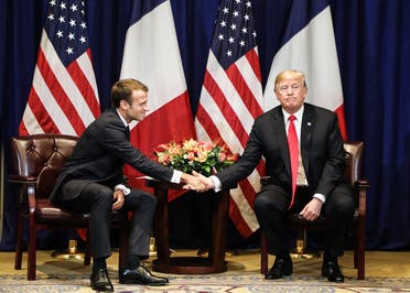 Trump and Macron United Nations (AFP)