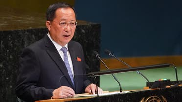 North Korean Foreign Minister Ri Yong-ho addresses the 73rd United Nations General Assembly on September 29, 2018, at the United Nations in New York. 