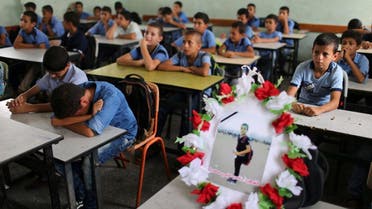 Palestinian school boy (Reuters)