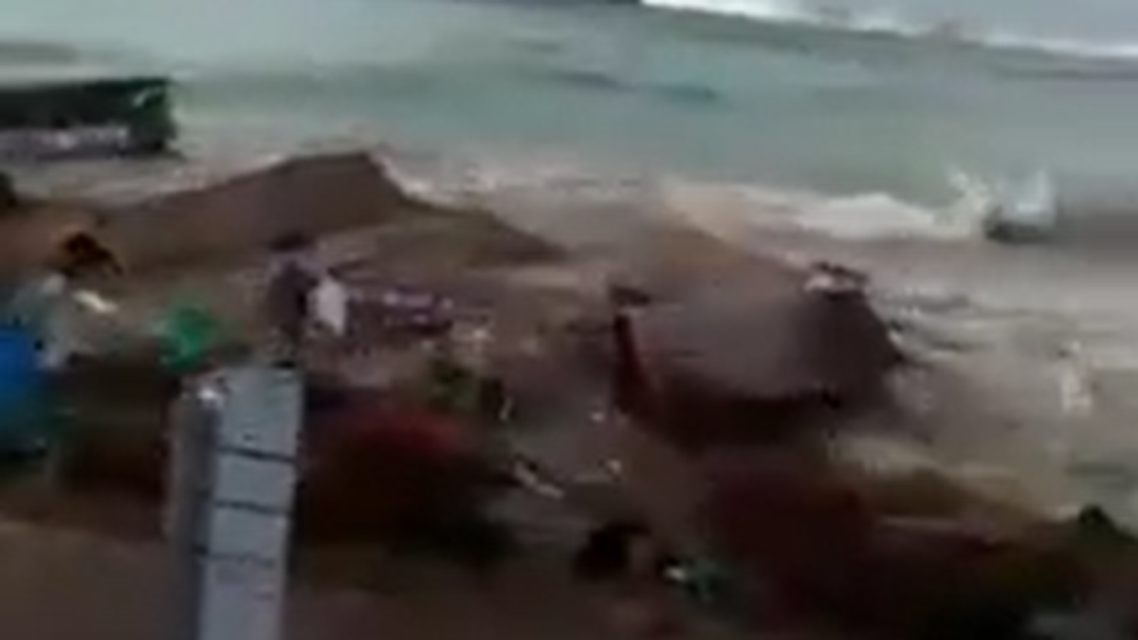 Indonesia tsunami. (Screengrab)