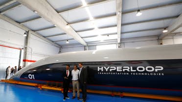 The world's first full-scale passenger Hyperloop capsule is unveiled during its presentation in El Puerto de Santa Maria, Spain, October 2, 2018. REUTERS/Marcelo del Pozo