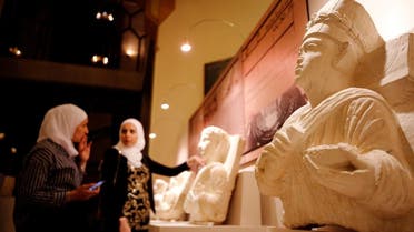 Syria antiquities display in Damascus Opera. (Reuters)