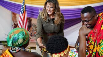 US First Lady Melania Trump lays wreath at slave castle in Ghana