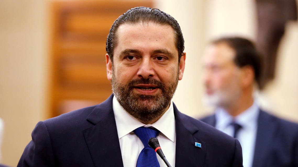 Saad al-Hariri inside the parliament building at downtown Beirut on May 28, 2018. (Reuters)