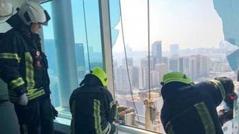 Abu Dhabi rescue team save window cleaners from 21st floor of high-rise