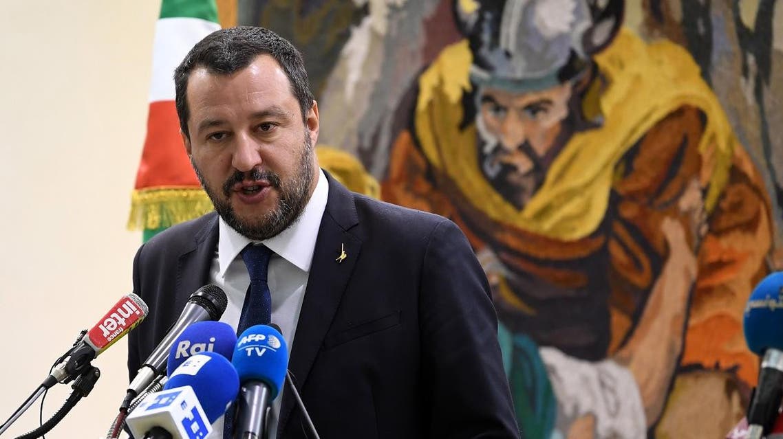 Italy’s far-right Interior Minister Matteo Salvini (AFP)