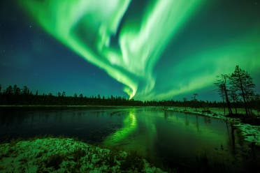 The Aurora Borealis (Northern Lights) is seen over the sky near Rovaniemi in Lapland, Finland, October 7, 2018. (Image: Reuters)
