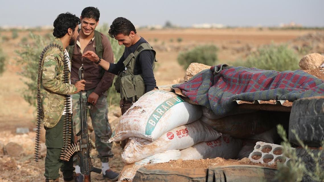 Syrian militant-fighters from the National Liberation Front (NLF) (AFP)