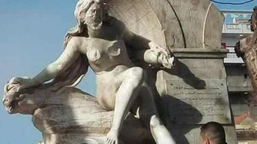 WATCH: Man chisels away at face, chest of female statue in Algeria – again 