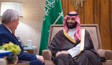 Saudi Crown Prince with Russian envoy to Syria. (SPA)