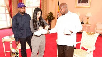 Kanye West gifts white sneakers to Uganda’s president 