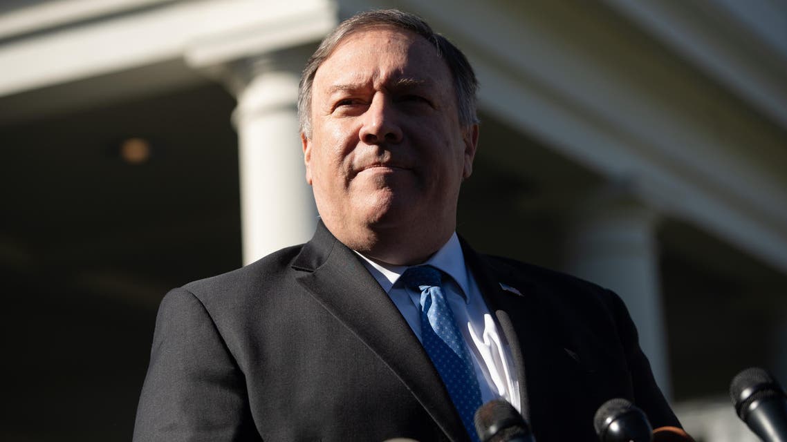 US Secretary of State Mike Pompeo speaks to the press about his trip to Saudi Arabia after meeting with US President Donald Trump in the West Wing of the White House in Washington, DC, October 18, 2018.