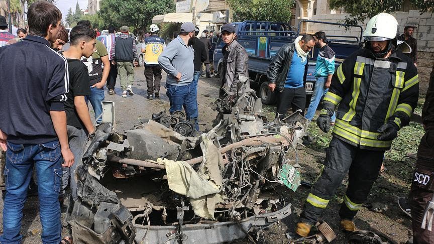 انفجار سيارة في إدلب(أرشيفية)