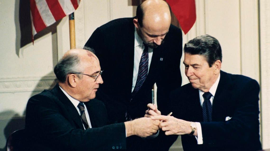 the Intermediate-Range Nuclear Forces, or INF, treaty (AFP)