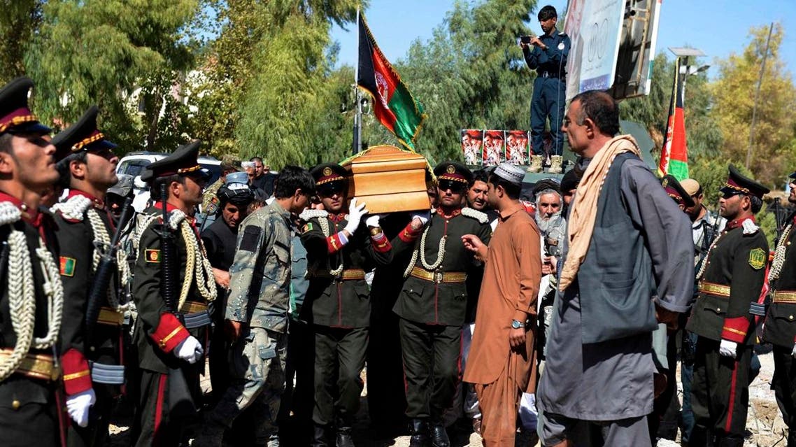 Afghan Gen. Abdul Raziq, Kandahar police chief coffin (AP)